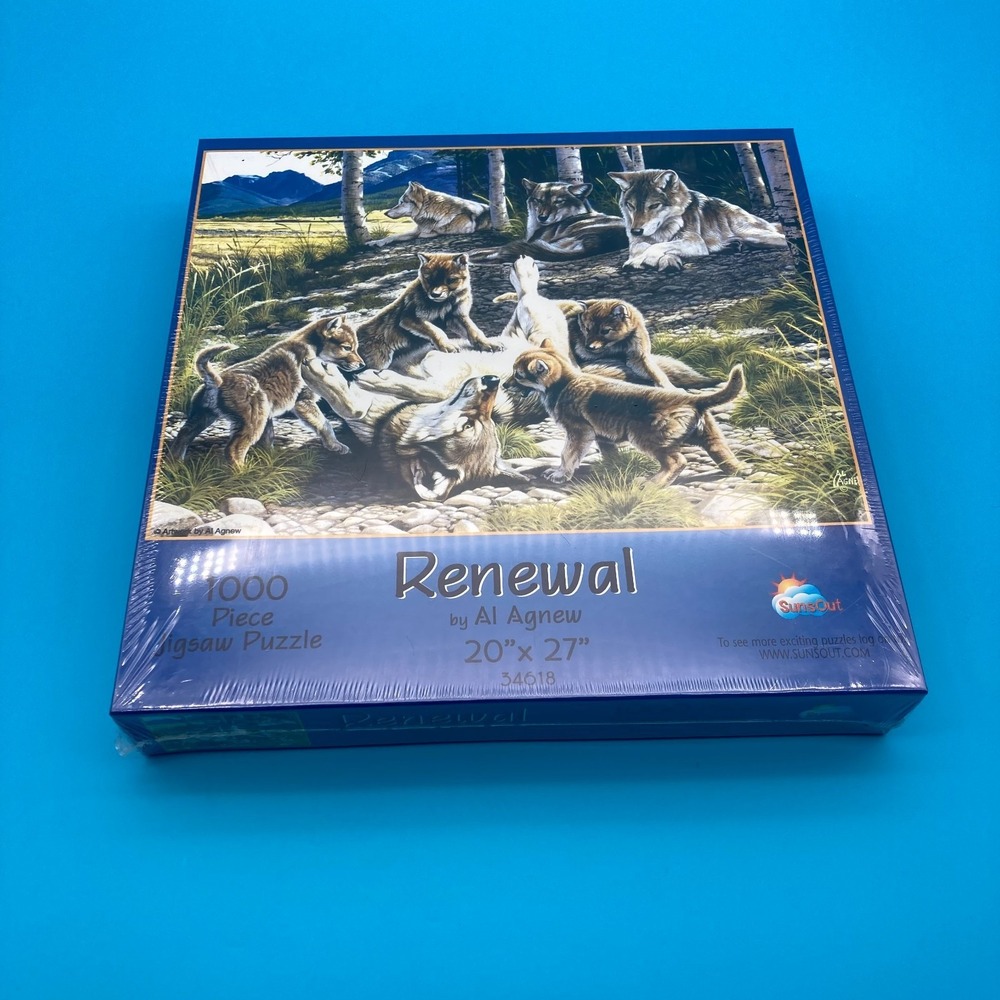 SunsOut Renewal Wolf 1000 Piece Jigsaw Puzzle By Al Agnew New Sealed